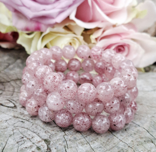 Jahodový křemen náramek