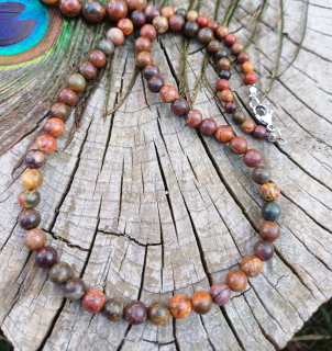 Jaspis picasso náhrdelník