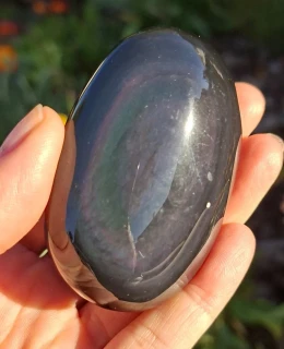 Obsidián duhový hmatka 110g