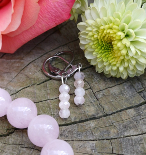 Morganit AAA náušnice