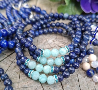 Lapis lazuli náramek s amazonitem
