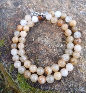 Sagenit náhrdelník kuličky 8 mm