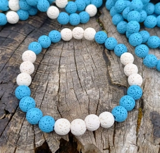 Láva modro bílý náramek pro muže