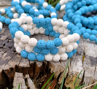 Láva modro bílý náramek