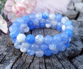 Achát modrý náramek pro děti