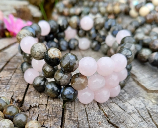 Liberit modrý, růženín náramek