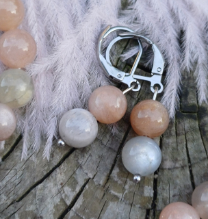 Měsíční kámen AA náušnice