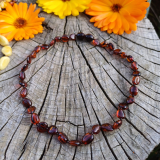 Jantar dětský náhrdelník