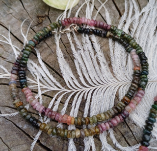 Melounový turmalín AA náhrdelník