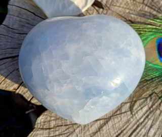 Modrý kalcit srdce 