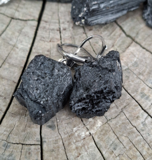 Turmalín surový náušnice