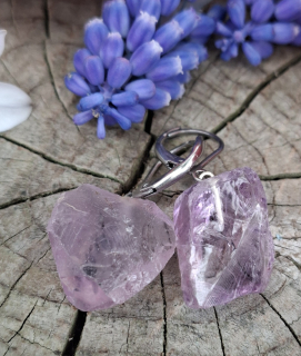 Ametyst náušnice