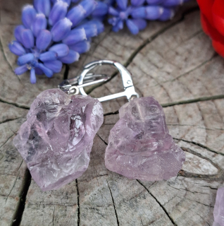 Ametyst náušnice