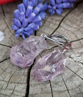 Ametyst náušnice