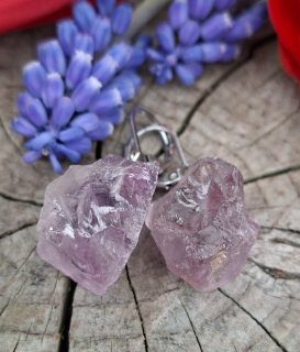 Ametyst náušnice