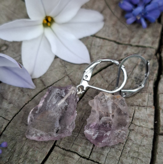 Ametyst náušnice