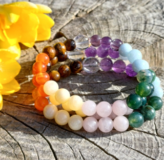 Čakrový náramek s křišťálem