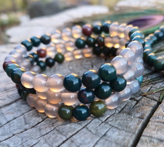 Heliotrop, achát náramek