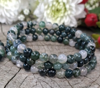 Achát mechový náramek pro muže