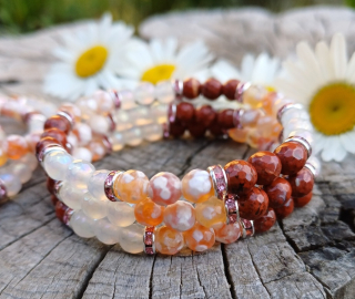 Achát, jaspis náramek