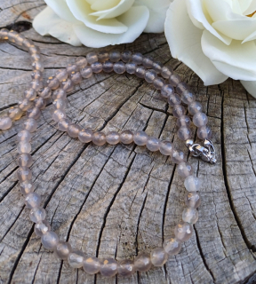 Achát šedý náhrdelník