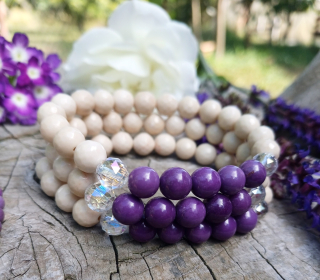 Fosfosiderit, korál náramek