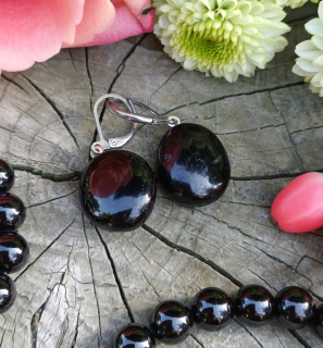 Turmalín skoryl AA náušnice