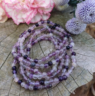 Fluorit lila náramek