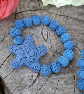 Láva modrá dětský náramek s hvězdičkou