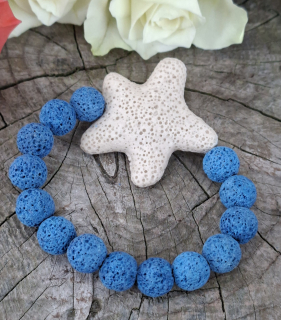 Láva modrá dětský náramek s hvězdičkou