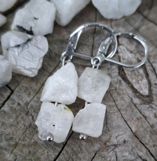 Adulár měsíční kámen náušnice