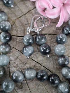 Tygří oko šedé (orlí oko) náušnice