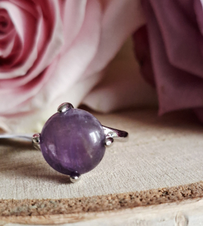 Ametyst prsten vel.17