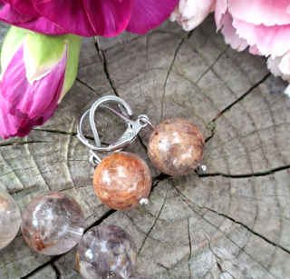 Ametyst fantom náušnice