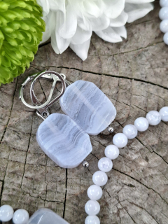 Chalcedon náušnice