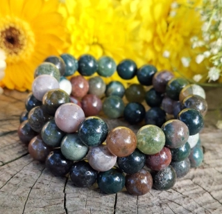 Achát indiánský mechový náramek