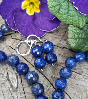 Lapis lazuli náušnice fazetované