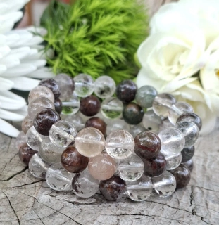 Lodolit fantomový křišťál náramek