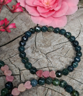 Růžový křemen, heliotrop náramek pro děti