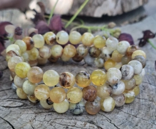 Opál žlutý merlinit náramek pro muže