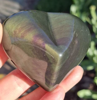 Obsidián duhový srdce 95g