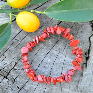 Jaspis červený náramek sekaný