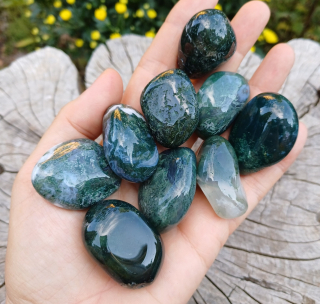 Achát mechový L-XL