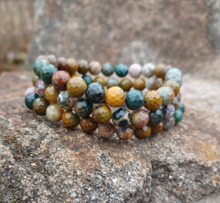 Jaspis oceánový náramek