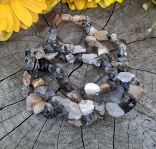 Opál merlinit náramek ze surových kamenů