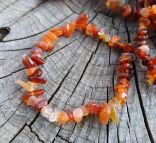 Karneol náramek sekaný    