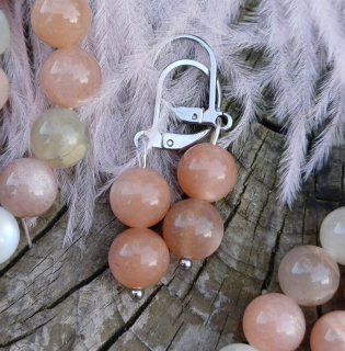 Měsíční kámen AA náušnice