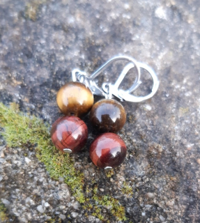 Tygří oko mix náušnice