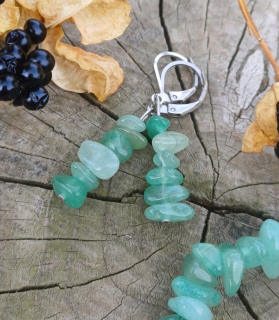 Avanturín náušnice